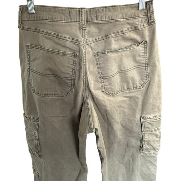 Hollister Cargo Pants Ultra High-Rise Baggy Green Womens 12R Wide Leg Grunge - Picture 4 of 13